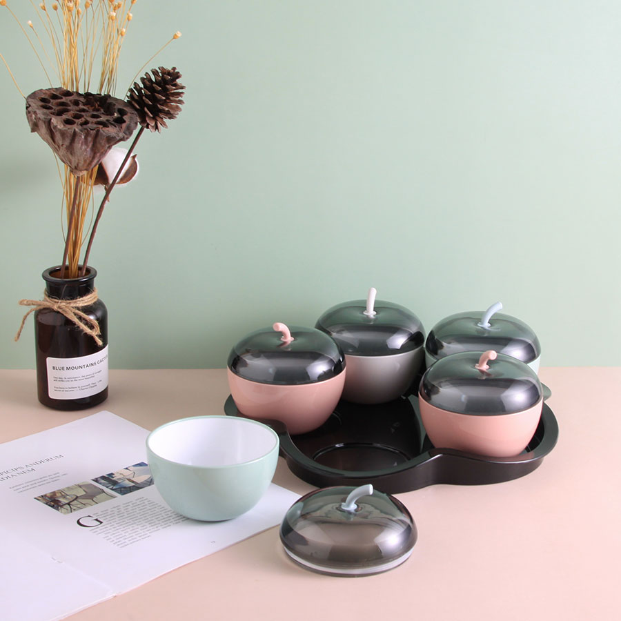 密封蘋果糖果盒/三格/