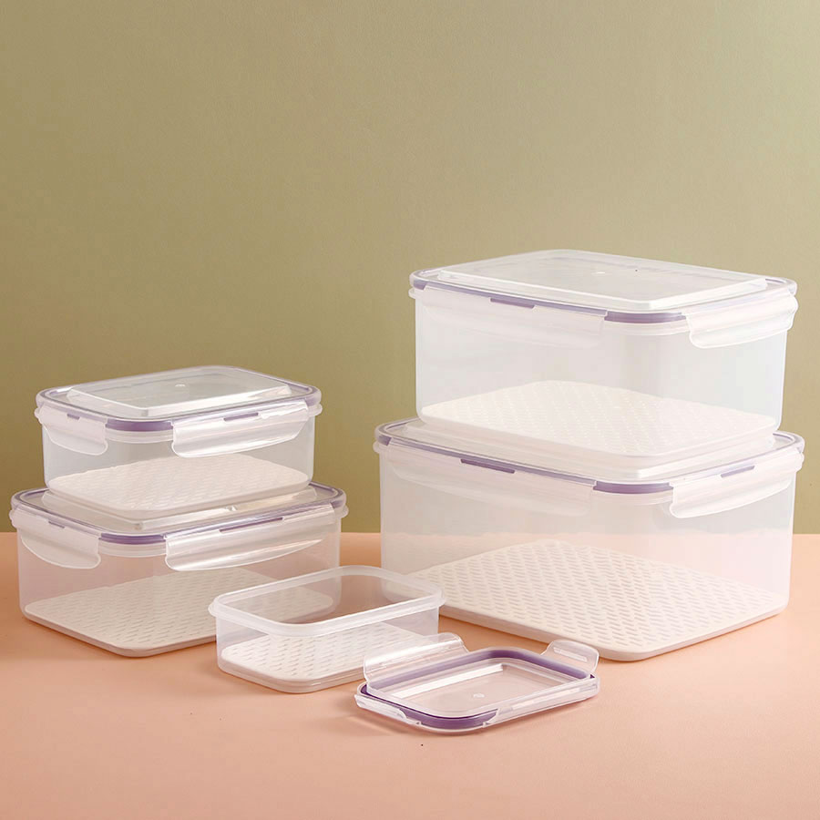 美時(shí)長(zhǎng)方形密封瀝水保