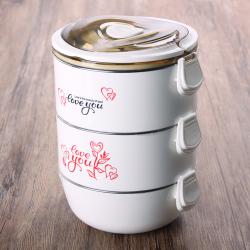 心形小號(hào)三層不銹鋼便