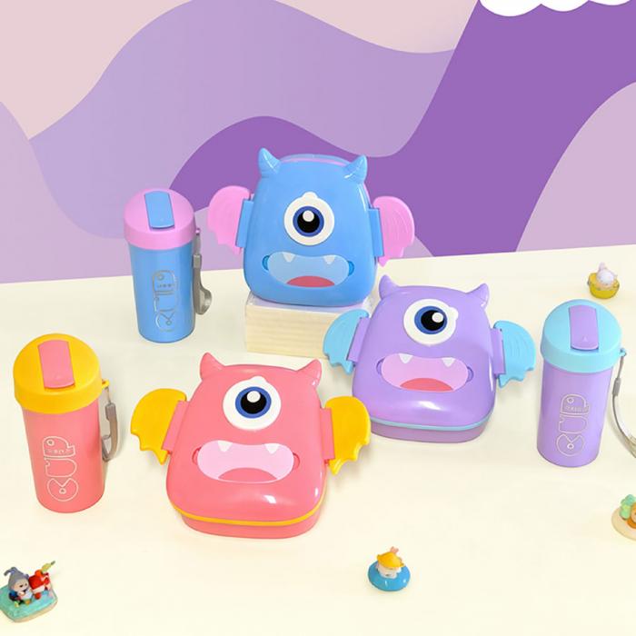 小惡魔套裝飯盒(水杯帶吸管)(飯盒750ML+水